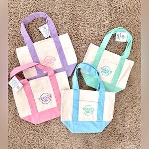 Trader Joe’s Mini Canvas Pastel Totes FULL SET of 4